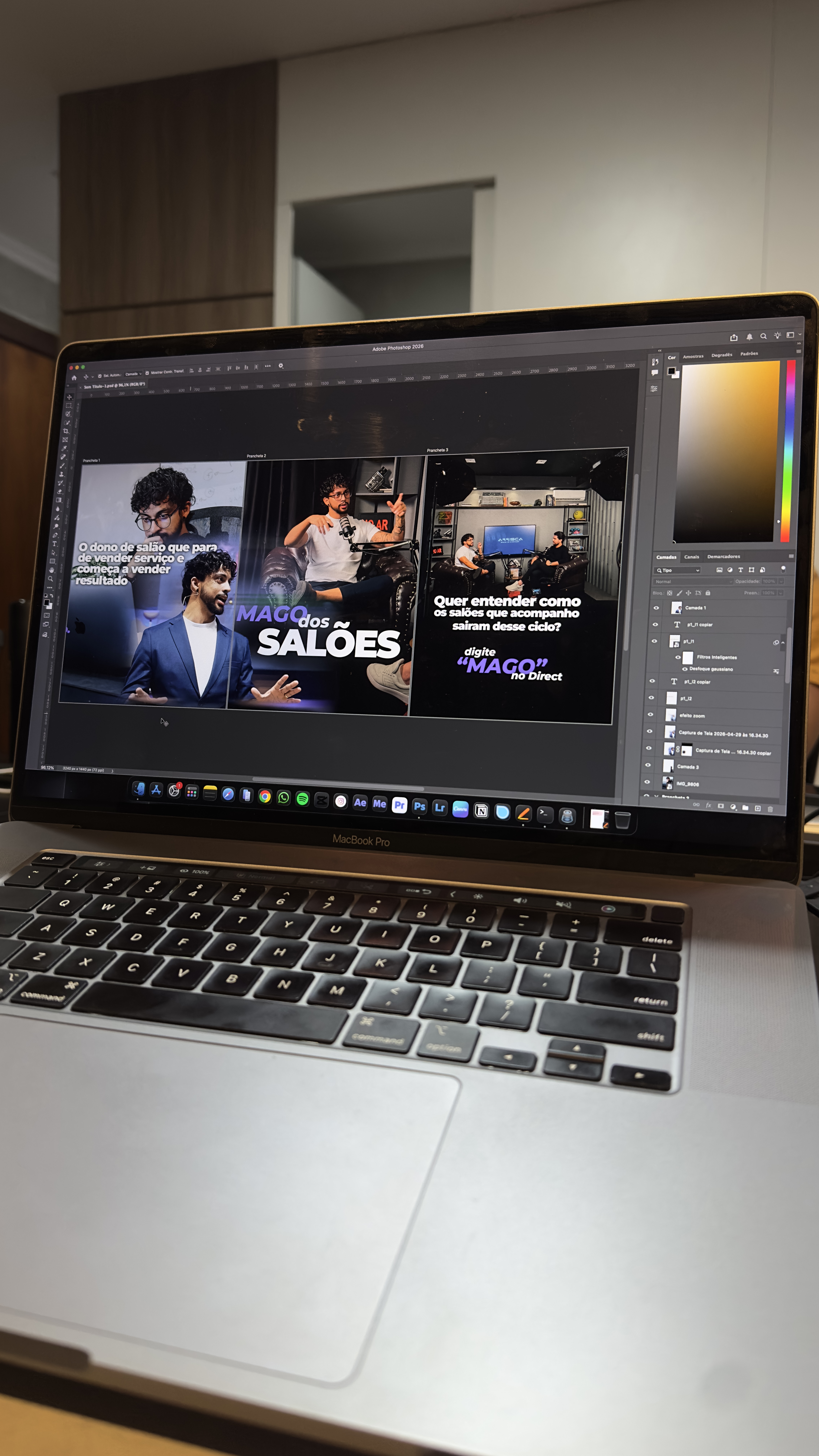 Filipe Sans editando posicionamento Mago dos Salões para Jhon Guttyerre