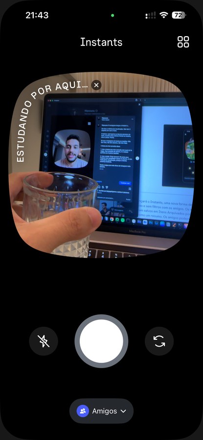 Captura cotidiana no Instants do Instagram